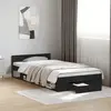 Image de Cadre De Lit Avec Tiroir Sans Matelas Noir 90x190 Cm Vidaxl