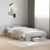 Image de vidaXL Cadre de lit avec tiroir sans matelas gris béton 90x190 cm 3280786