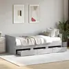 Image de Lit De Jour Avec Tiroirs Sans Matelas Gris Béton 90x200 Cm Vidaxl