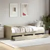 Image de Lit De Jour Avec Tiroirs Sans Matelas Chêne Sonoma 90x190 Cm Vidaxl