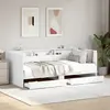 Image de Lit De Jour Avec Tiroirs Sans Matelas Blanc 75x190 Cm Vidaxl