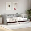 Image de Lit De Jour Avec Tiroirs Sans Matelas Gris Béton 75x190 Cm Vidaxl