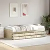 Image de Lit De Jour Avec Tiroirs Sans Matelas Chêne Sonoma 100x200 Cm Vidaxl
