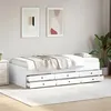 Image de vidaXL Lit de jour avec tiroirs sans matelas blanc 75x190 cm 3280888