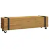 Image de Vidaxl meuble tv 110 x 30 x 30 cm marron bois de teck massif