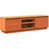 Image de Meuble Tv Cire Marron 140x35x40 Cm Bois Pin Massif Vidaxl