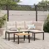 Image de Bancs De Jardin Avec Coussins Lot De 2 Acier Enduit De Poudre Vidaxl