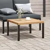 Image de vidaXL Table basse de jardin noir 65x65x40 cm aluminium 4008573