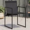 Image de Chaises De Jardin 4 Pcs Noir Acier Et Textilène Vidaxl