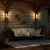 Image de vidaXL Lanternes murales solaires dextérieur 4 pcs blanc 4008188