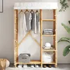 Image de vidaXL Garde-robe 110x45x170 cm bambou armoire de rangement organisateur de garde-robe armoire placard garde-robe de 368043