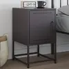 Image de Table De Chevet Noir 36x39x60,5 Cm Acier Vidaxl