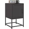 Image de Tables De Chevet 2 Pcs Noir 36x39x60,5 Cm Acier Vidaxl