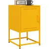 Image de Tables De Chevet 2 Pcs Jaune Moutarde 36x39x60,5 Cm Acier Vidaxl