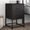Image de Table De Chevet Noir 36x39x60,5 Cm Acier Vidaxl