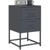 Image de Tables De Chevet 2 Pcs Anthracite 36x39x60,5 Cm Acier Vidaxl