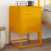 Image de Table De Chevet Jaune Moutarde 36x39x60,5 Cm Acier Vidaxl