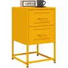 Image de Tables De Chevet 2 Pcs Jaune Moutarde 36x39x60,5 Cm Acier Vidaxl