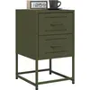 Image de Tables De Chevet 2 Pcs Vert Olive 36x39x60,5 Cm Acier Vidaxl