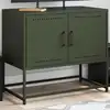 Image de Meuble Tv Vert Olive 68,5x39x60,5 Cm Acier Vidaxl