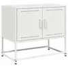Image de Vidaxl meuble tv blanc 68,5x39x60,5 cm acier