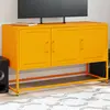 Image de Meuble Tv Jaune Moutarde 100,5x39x60,5 Cm Acier Vidaxl