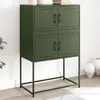 Image de Buffet Vert Olive 68,5x38,5x107 Cm Acier Vidaxl