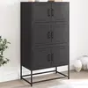 Image de Buffet Noir 68,5x38,5x123,5 Cm Acier Vidaxl