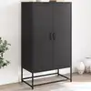 Image de Buffet Haut Noir 68,5x38,5x123,5 Cm Acier Vidaxl