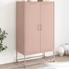 Image de vidaXL Buffet haut rose 685x385x1235 cm acier buffet placard armoire latérale armoire armoire de rangement armoire 846495