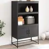 Image de Buffet Haut Noir 68,5x38,5x123,5 Cm Acier Vidaxl