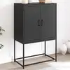 Image de Buffet Haut Noir 68,5x38,5x107 Cm Acier Vidaxl