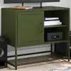 Image de Meuble Tv Vert Olive 68x39x60,5 Cm Acier Vidaxl
