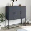Image de Buffet Haut Anthracite 100,5x39x107 Cm Acier Vidaxl