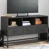 Image de Meuble Tv Noir 100,5x39x60,5 Cm Acier Vidaxl