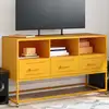 Image de Meuble Tv Jaune Moutarde 100,5x39x60,5 Cm Acier Vidaxl