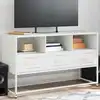 Image de Meuble Tv Blanc 100,5x39x60,5 Cm Acier Vidaxl