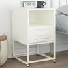 Image de Table De Chevet Blanc 36x39x60,5 Cm Acier Vidaxl