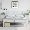 Image de Tables De Chevet 2 Pcs Blanc 36x39x78 Cm Acier Vidaxl