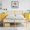 Image de Tables De Chevet 2 Pcs Jaune Moutarde 36x39x78 Cm Acier Vidaxl