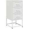 Image de Table De Chevet Blanc 36x39x78 Cm Acier Vidaxl