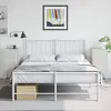 Image de Tables De Chevet 2 Pcs Blanc 36x39x78 Cm Acier Vidaxl
