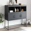 Image de Buffet Anthracite 100,5x39x107 Cm Acier Vidaxl