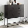 Image de Buffet Noir 100,5x39x107 Cm Acier Vidaxl