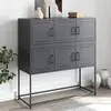 Image de Buffet Anthracite 100,5x39x107 Cm Acier Vidaxl