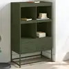 Image de Buffet Haut Vert Olive 68x39 X111,5 Cm Acier Vidaxl