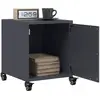 Image de Tables De Chevet 2 Pcs Anthracite 36x39x43,5 Cm Acier Vidaxl