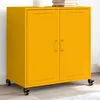 Image de vidaXL Buffet jaune moutarde 68x39x72 cm acier 846659