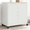 Image de Buffet Blanc 68x39x72 Cm Acier Vidaxl