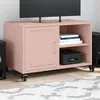 Image de vidaXL Meuble TV Armoire de Télévision avec Étagères Support Télé avec Rangement Salon Salle de Séjour Rose 68x39x435 cm 846669
